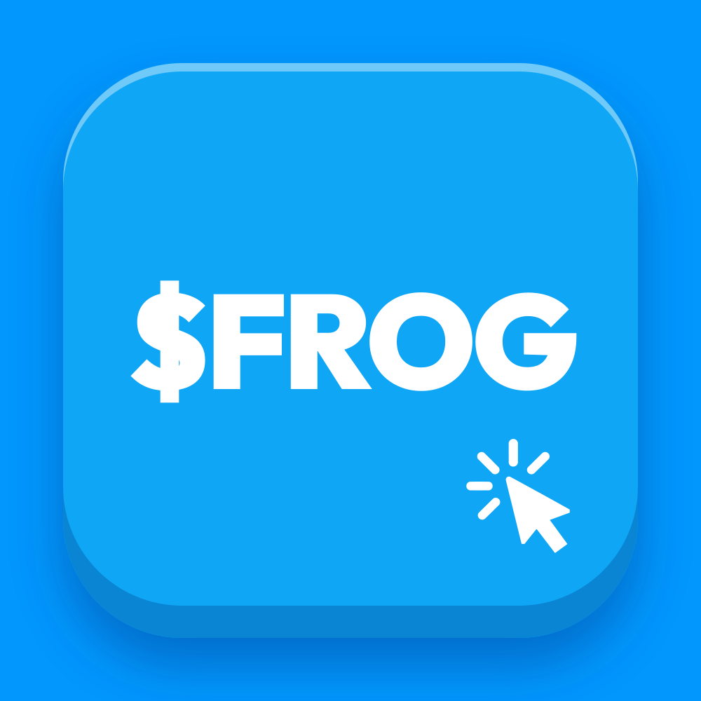 A generated coin card for $FROG